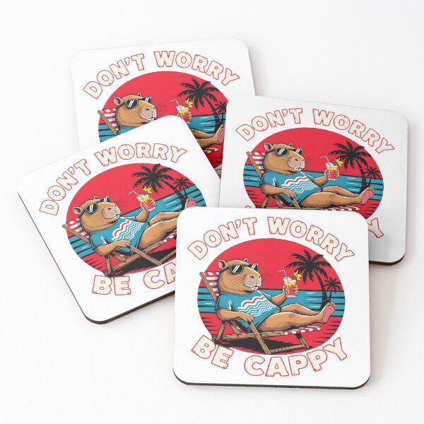 Item preview, A RELAXED CAPYBARA - "DON'T WORRY BE CAPPY" designed and sold by KISHNAY-FASHION.