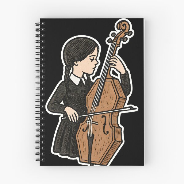 Item preview, Wednesday Cello Coffin Doodle designed and sold by shockSpot.