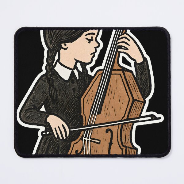 Item preview, Wednesday Cello Coffin Doodle designed and sold by shockSpot.