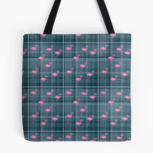 Item preview, Blue Plaid Flamingo Pattern designed and sold by Megan Goodson.