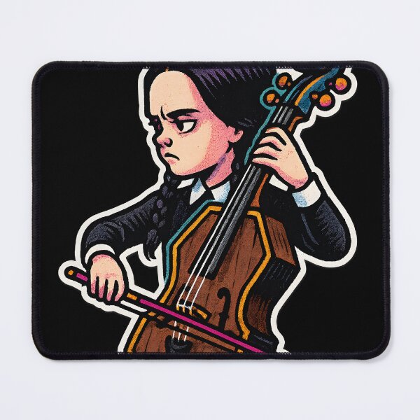 Item preview, Wednesday Coffin Cello Doodle designed and sold by shockSpot.