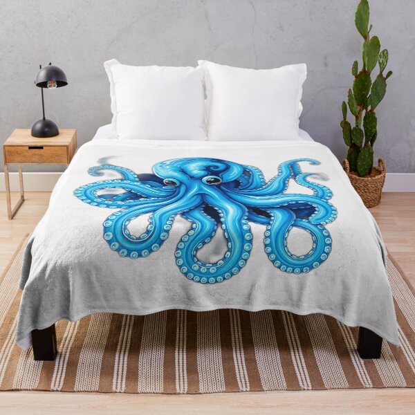 Item preview, Blue and Green Octopus Art designed and sold by sharon1210.