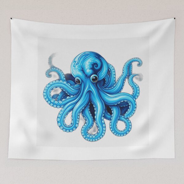 Item preview, Blue and Green Octopus Art designed and sold by sharon1210.