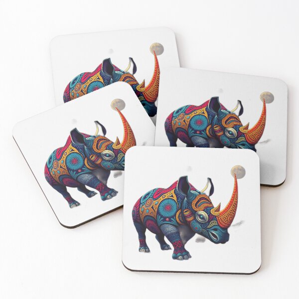 Item preview, Aboriginal Futuristic Rhino Art designed and sold by sharon1210.