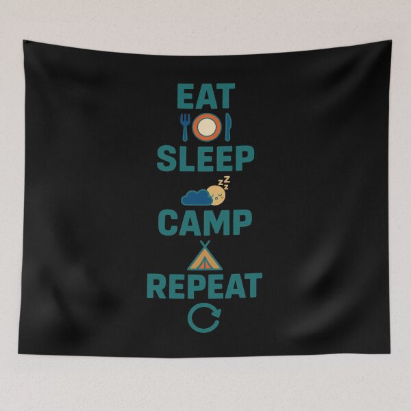 Item preview, Eat Sleep Camp Repeat Funny Camping Adventure designed and sold by LuminOrb.