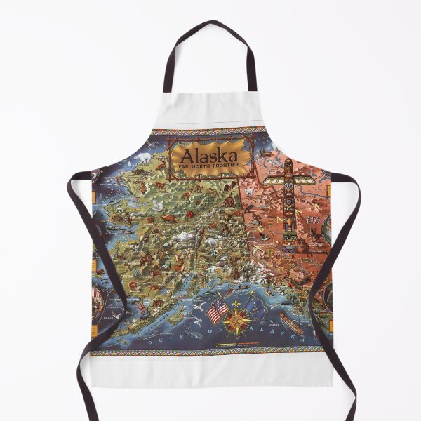 Item preview, Alaska Far North Frontier Old Map 1959 designed and sold by PetsArt.
