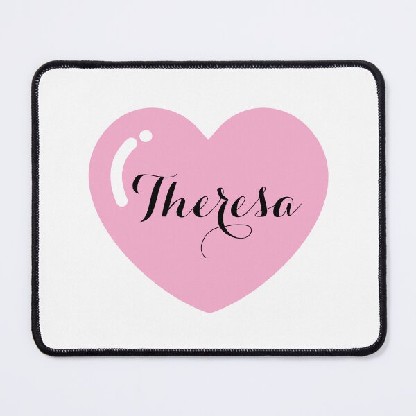 Item preview, Theresa Name with Pink Heart designed and sold by Monika Howarth.