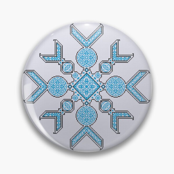 Item preview, Blue Cross Stitch Snowflake designed and sold by FlyingJackalope.