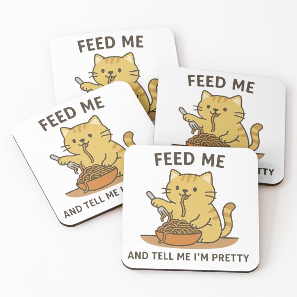 Item preview, Cute Cat Eating Spaghetti Illustration designed and sold by Print_Drip.