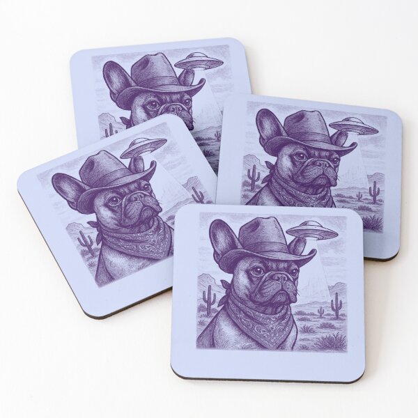 Item preview, Cowboy french bulldog UFO Alien-  designed and sold by Abibless1998.
