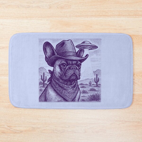 Item preview, Cowboy french bulldog UFO Alien-  designed and sold by Abibless1998.