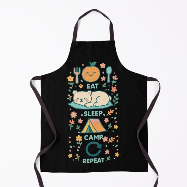 Item preview, Eat Sleep Camp Repeat Funny Camper designed and sold by LuminOrb.