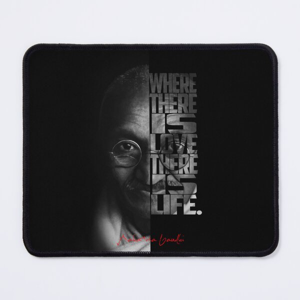 Item preview, Mahatma Gandhi – Minimalist Split-Face Typography Portrait designed and sold by Enea Kelo.
