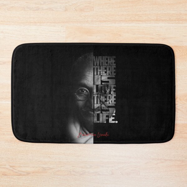Item preview, Mahatma Gandhi – Minimalist Split-Face Typography Portrait designed and sold by Enea Kelo.