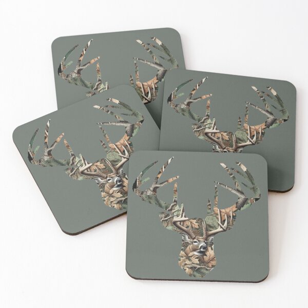 Item preview, Deer Camo Trophy Whitetail Buck Head designed and sold by LifeCrush.