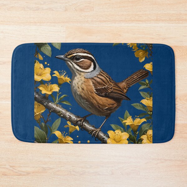 Item preview, Carolina Wren Surrounded By Yellow Jessamine designed and sold by taiche.