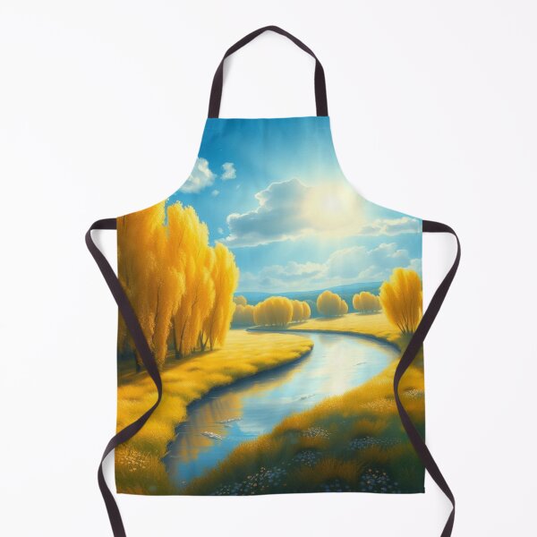 Item preview, "Poplars at Giverny – Claude Monet | "Impressionist Autumn Landscape – Winding River and Golden Trees under Blue Sky, Morning Light", by Frantz Cialec." designed and sold by Ralek.