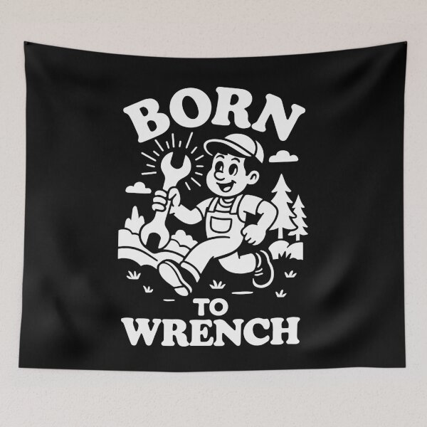 Item preview, Born To Wrench Garage Mechanic Funny Saying designed and sold by LuminOrb.