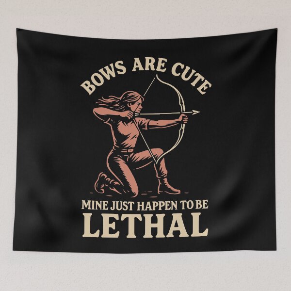 Item preview, Bows Are Cute Mine Happen Lethal Archer designed and sold by LuminOrb.