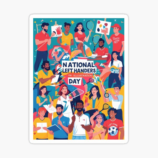 Item preview, National left handers day design designed and sold by AKANKEDESIGN.