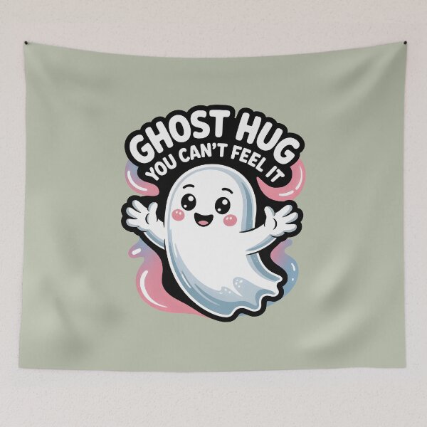 Item preview, Floating Smiles Halloween Design | Pastel Ghost Illustration designed and sold by Fragy72.