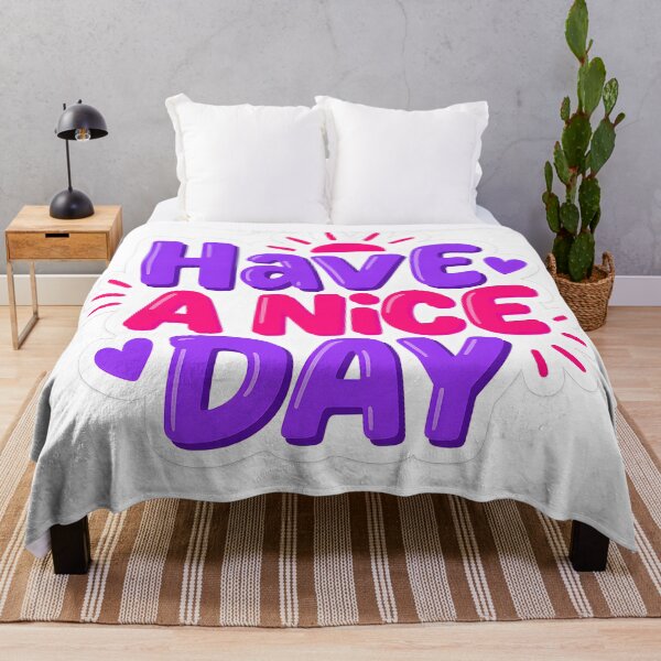 Item preview, Have a Nice Day In Purple - Motivational Positive Cheerful Quote Message designed and sold by SassyArtistry.
