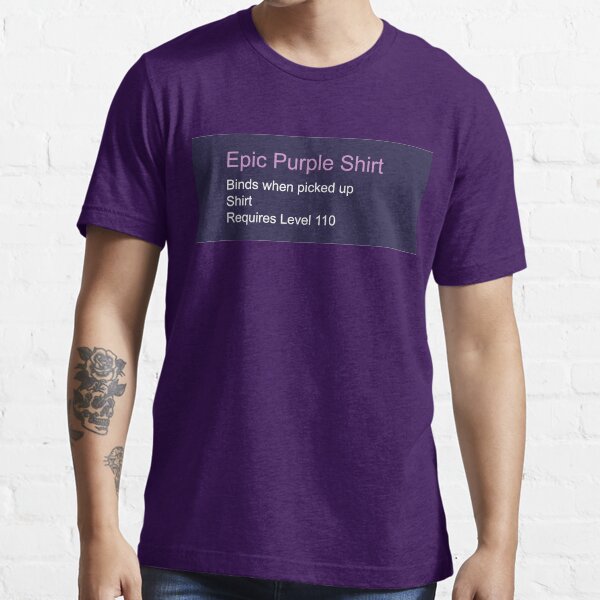 Vista previa del artículo con la obra «Camisa púrpura épica», diseñado y vendido por HaruhiJenkins.