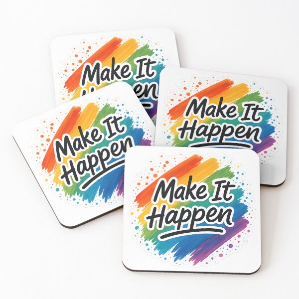Item preview, Make It Happen ! - Motivational Positive Cheerful Quote Message  designed and sold by SassyArtistry.