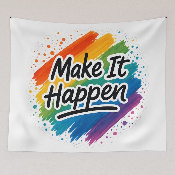 Item preview, Make It Happen ! - Motivational Positive Cheerful Quote Message  designed and sold by SassyArtistry.