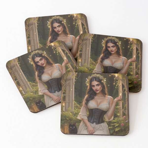 Item preview, Moonlit Cottagecore Witch – Rustic Garden Magic Fantasy Art designed and sold by MissSaylor.