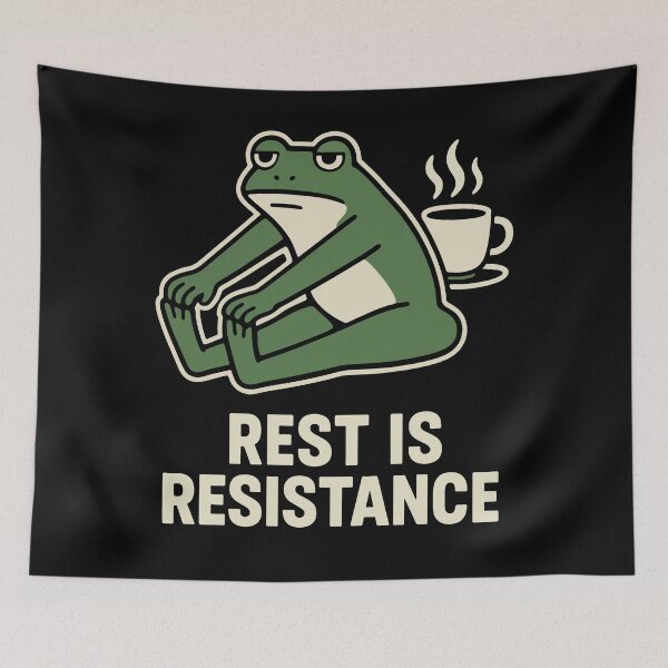 Item preview, Rest Is Resistance Mindfulness Affirmation designed and sold by LuminOrb.