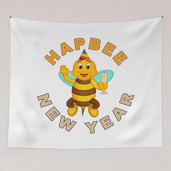 Item preview, HAPBEE New Year designed and sold by LuxeDigiArt.