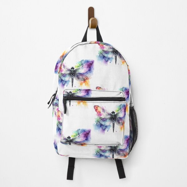 Item preview, Watercolor dragonfly bright colors splashes of color designed and sold by LiskoDesign.