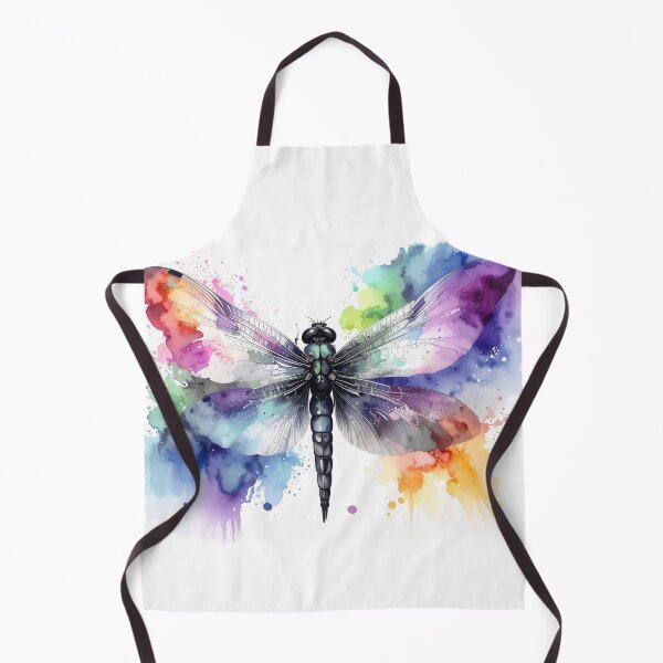 Item preview, Watercolor dragonfly bright colors splashes of color designed and sold by LiskoDesign.