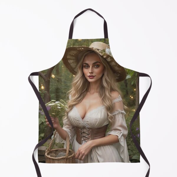 Item preview, Herbalist’s Night – Cottagecore Witch with Flowers and Lantern Glow designed and sold by MissSaylor.