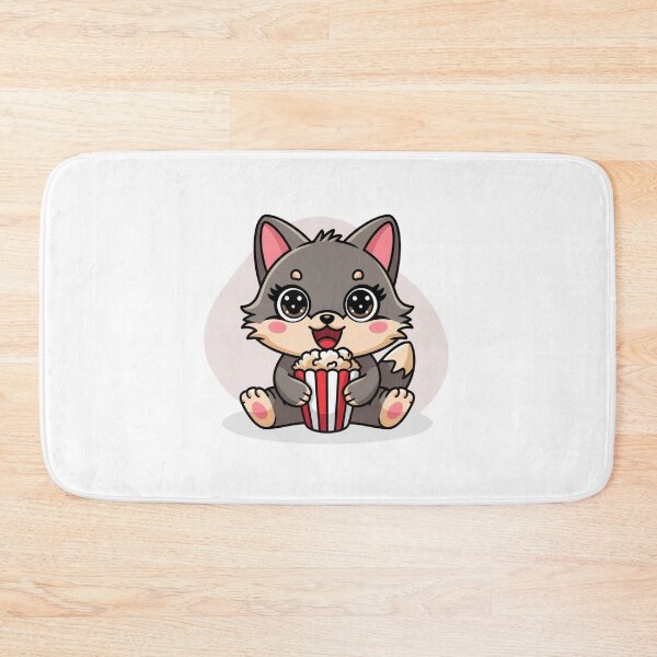 Item preview, wolf eating popcorn designed and sold by Eternalski.