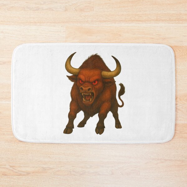 Item preview, Angry Red-Eyed Bull – Fierce Cartoon Animal designed and sold by SlomianyPisarz.