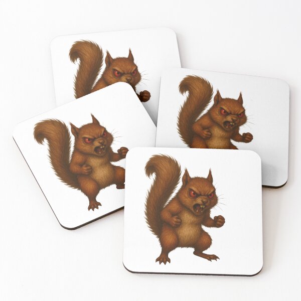 Item preview, Angry Red-Eyed Squirrel – Fierce Cartoon Woodland Animal designed and sold by SlomianyPisarz.