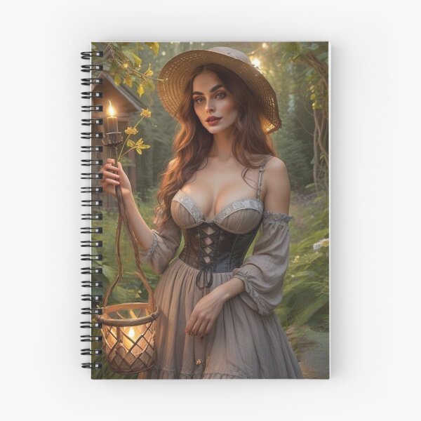 Item preview, Wildflower Witch – Moonlit Cottagecore Herbalist in Rustic Dress designed and sold by MissSaylor.