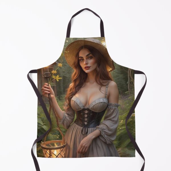 Item preview, Wildflower Witch – Moonlit Cottagecore Herbalist in Rustic Dress designed and sold by MissSaylor.