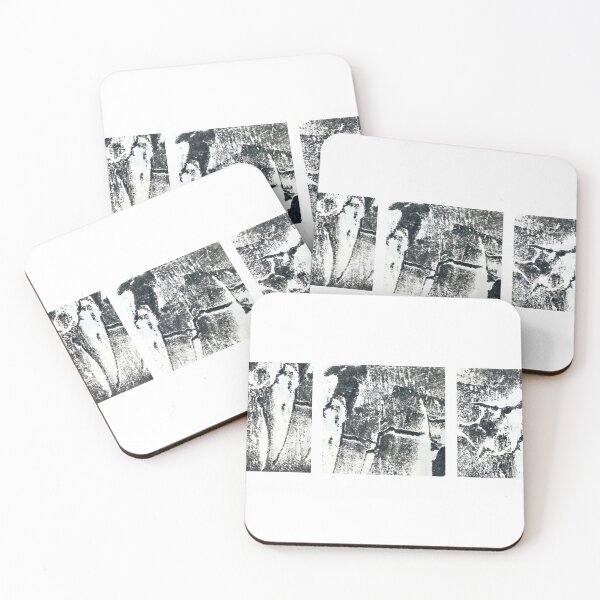 Item preview, Black and White Textured Squares designed and sold by Emily’s Textures.