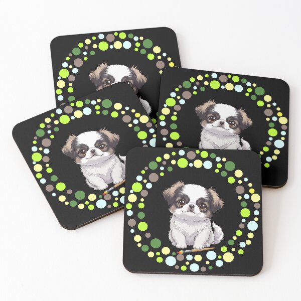 Item preview, Celebrate Dot Day with My Japanese Chin | Colorful Dog Art designed and sold by The Real Life Symphony.