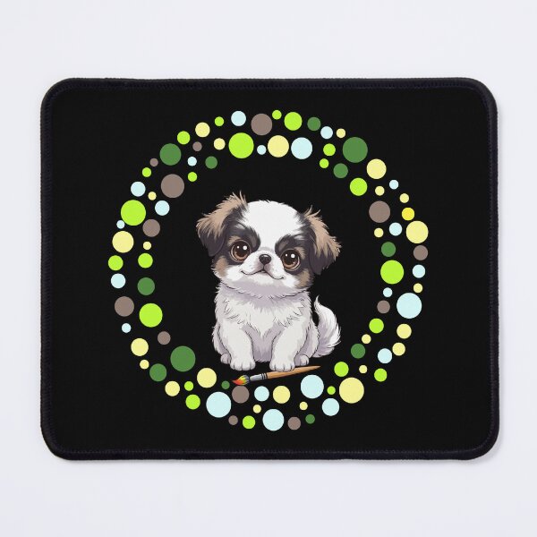 Item preview, Celebrate Dot Day with My Japanese Chin | Colorful Dog Art designed and sold by The Real Life Symphony.