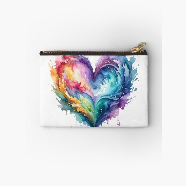 Item preview, Abstract watercolor heart bright colors designed and sold by LiskoDesign.