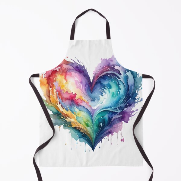 Item preview, Abstract watercolor heart bright colors designed and sold by LiskoDesign.
