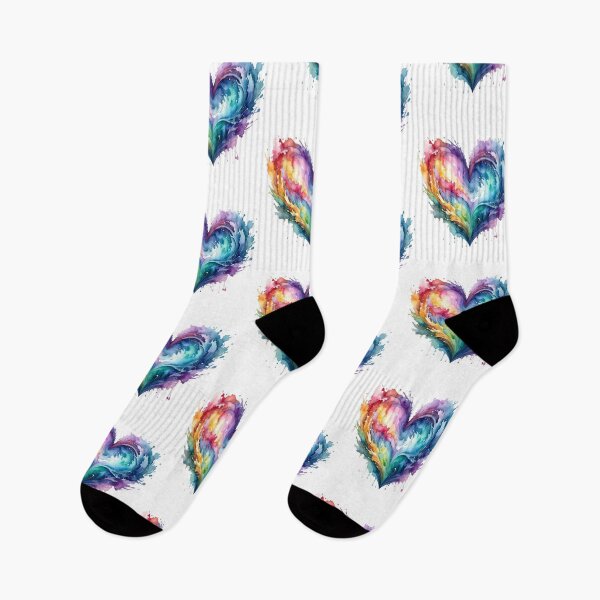 Item preview, Abstract watercolor heart bright colors designed and sold by LiskoDesign.