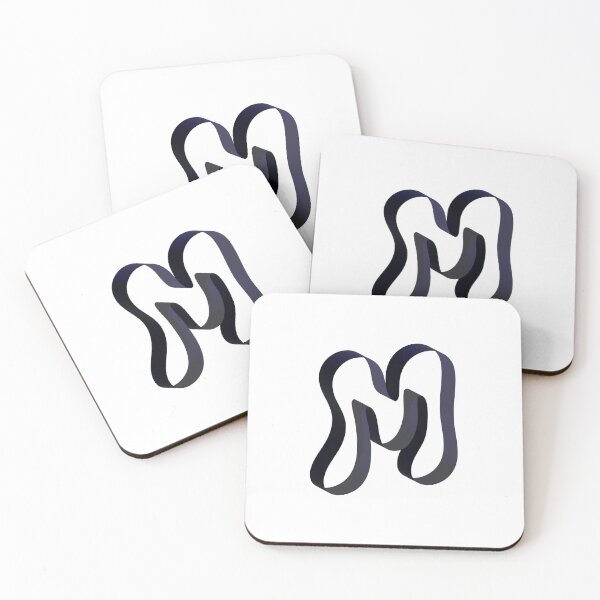 Item preview, Futuristic Ribbon Letter M – Futuristic Ribbon Alphabet designed and sold by uncoXab.