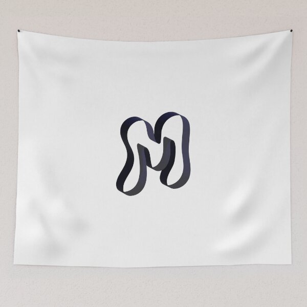 Item preview, Futuristic Ribbon Letter M – Futuristic Ribbon Alphabet designed and sold by uncoXab.