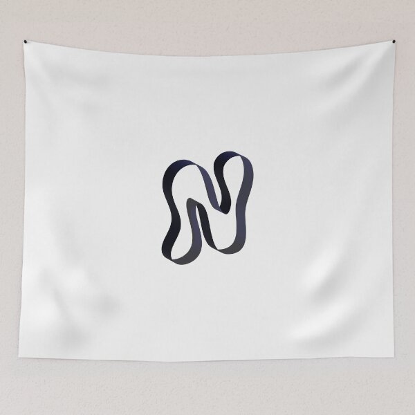 Item preview, Futuristic Ribbon Letter N – Futuristic Ribbon Alphabet designed and sold by uncoXab.