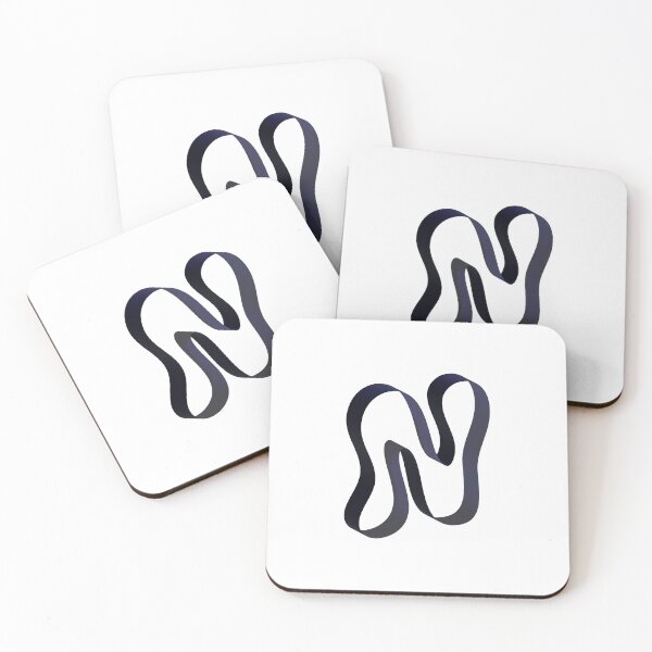 Item preview, Futuristic Ribbon Letter N – Futuristic Ribbon Alphabet designed and sold by uncoXab.